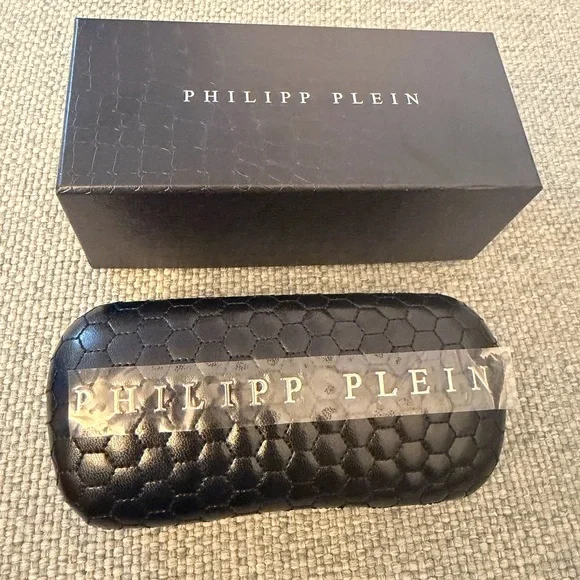Philipp Plein Black Aviator Sunglasses